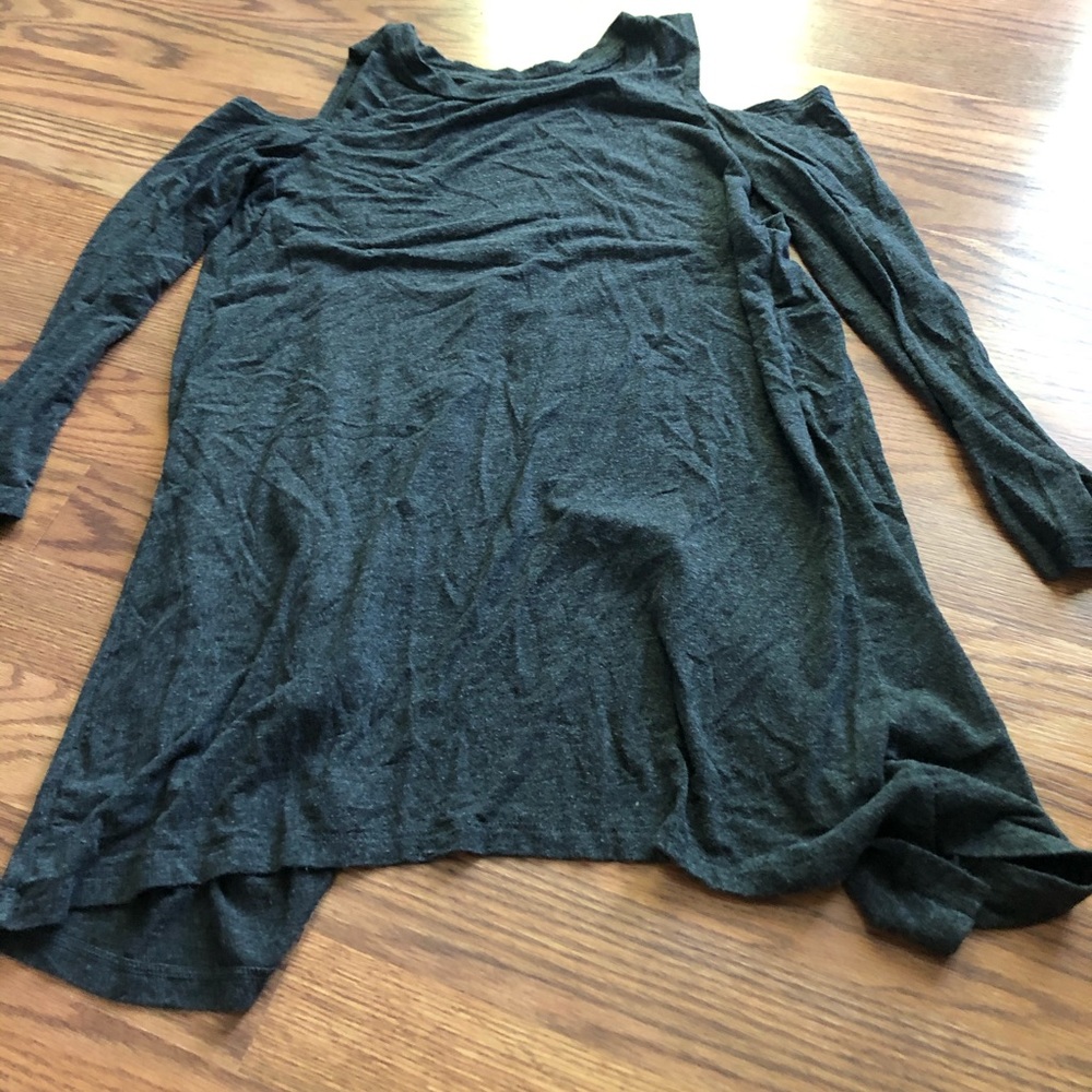 open back peekaboo shoulder top